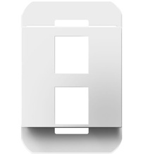 adorne® 2-Port Frame, White adorne® 2-Port Frame, White