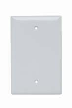 Junior Jumbo 1-Gang Thermoset Wall Plate, Blank, Box Mounted, White Junior Jumbo 1-Gang Thermoset Wall Plate, Blank, Box Mounted, White