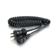 4ft (1.2m) 18 AWG Coiled Hospital Grade Power Cord (NEMA 5-15P to IEC320C13) (TAA Compliant) - Black 4ft (1.2m) 18 AWG Coiled Hospital Grade Power Cord (NEMA 5-15P to IEC320C13) (TAA Compliant) - Black