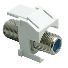 Recessed Nickel Self-Terminating F-Connector, White Recessed Nickel Self-Terminating F-Connector, White