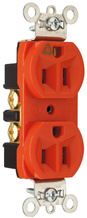 15A 125V Heavy Duty Spec-Grade Isolated Ground Duplex Receptacle, Back and Side Wire, Orange 15A 125V Heavy Duty Spec-Grade Isolated Ground Duplex Receptacle, Back and Side Wire, Orange