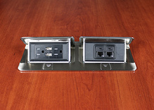 Cord Ended deQuorum™ Dual Flip-Up Unit with USB Cord Ended deQuorum™ Dual Flip-Up Unit with USB