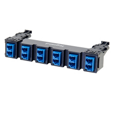 HDJ Series 6 LC Duplex to LC Duplex Fiber Adapter Panel, 12-Fiber OS2 - Blue HDJ Series 6 LC Duplex to LC Duplex Fiber Adapter Panel, 12-Fiber OS2 - Blue