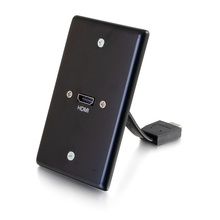 HDMI® Pass Through Single Gang Wall Plate - Black HDMI® Pass Through Single Gang Wall Plate - Black