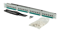Clarity 5E White 24-port panel - Cat5e - six-port modules - 19 in x 1.75 in