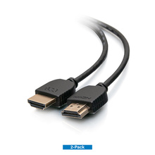 6ft (1.8m) C2G Plus Series Slim Flexible HDMI™ Cable with Low Profile Connectors (2-pk) - 4K 60Hz 6ft (1.8m) C2G Plus Series Slim Flexible HDMI™ Cable with Low Profile Connectors (2-pk) - 4K 60Hz