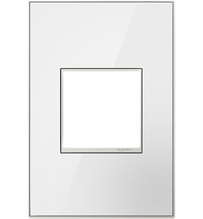 adorne® Mirror White-on-White 1-Gang Screwless Wall Plate adorne® Mirror White-on-White 1-Gang Screwless Wall Plate