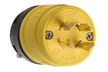 Rubber Dust-Tight Locking Plug, Yellow Rubber Dust-Tight Locking Plug, Yellow