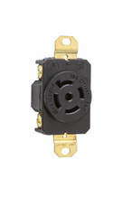 20A 277/480V NEMA L2220 Single Receptacle, 5-Wire, Black 20A 277/480V NEMA L2220 Single Receptacle, 5-Wire, Black