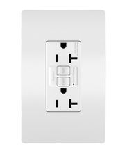 radiant® 20A Duplex Self-Test GFCI Receptacles with SafeLock® Protection, White radiant® 20A Duplex Self-Test GFCI Receptacles with SafeLock® Protection, White