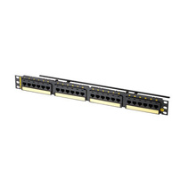 TechChoice Cat 6A Angled - Standard Density Patch Panel - Shielded 24 Ports / Unloaded / Use with TKS6A Keystone Jacks 1RU - 1.75x19