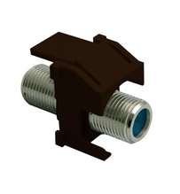 Recessed Nickel Self-Terminating F-Connector, Brown