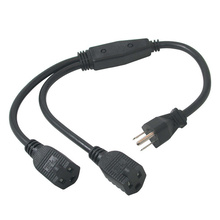 1.5ft (0.46m) 16 AWG 1-to-2 Power Cord Splitter (1 NEMA 5-15P to 2 NEMA 5-15R) (TAA Compliant) 1.5ft (0.46m) 16 AWG 1-to-2 Power Cord Splitter (1 NEMA 5-15P to 2 NEMA 5-15R) (TAA Compliant)