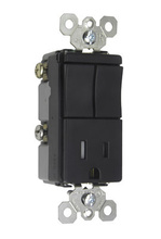 Discontinued - Discontinued - Trademaster® Decorator Combination Switch, Black