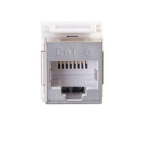 180° Cat6 RJ45 UTP Shielded Keystone Jack - Silver 180° Cat6 RJ45 UTP Shielded Keystone Jack - Silver
