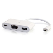 USB-C® to 4K HDMI® and VGA Multiport Adapter with Power Delivery up to 60W - White USB-C® to 4K HDMI® and VGA Multiport Adapter with Power Delivery up to 60W - White