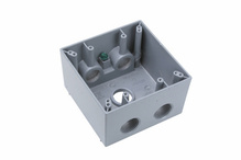 Weatherproof Two Gang Box, Gray Weatherproof Two Gang Box, Gray