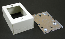 Wiremold 500/700 Series Single-Gang Switch and Receptacle Box Fitting, Ivory Wiremold 500/700 Series Single-Gang Switch and Receptacle Box Fitting, Ivory