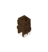 Category 5e RJ45 Keystone Connector, Brown