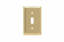Discontinued - Discontinued - Toggle Switch Wall Plate, One Gang, Polished Brass