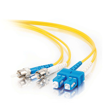 6.6ft (2m) SC-ST 9/125 OS2 Duplex Single-Mode PVC Fiber Optic Cable - Yellow 6.6ft (2m) SC-ST 9/125 OS2 Duplex Single-Mode PVC Fiber Optic Cable - Yellow