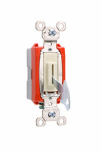 Industrial Extra Heavy Duty Specification Grade Lock Switch Back and Side Wire, Light Almond