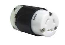 20A NEMA Connector L1220, Black Back, White Front Body 20A NEMA Connector L1220, Black Back, White Front Body