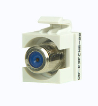 Keystone Recessed F-conn 75 Ohm White Keystone Recessed F-conn 75 Ohm White