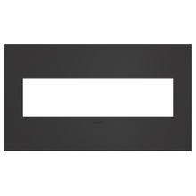 Discontinued - adorne® Satin Black 4-Gang Screwless Wall Plate