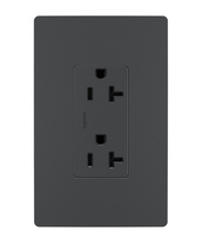 radiant® Spec Grade 20A Tamper-Resistant Receptacle, Graphite
