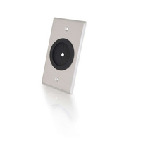 1.5in Grommet Cable Pass Through Single Gang Wall Plate - Brushed Aluminum 1.5in Grommet Cable Pass Through Single Gang Wall Plate - Brushed Aluminum