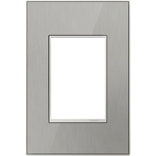 adorne® Brushed Stainless 1-Gang+ Screwless Wall Plate