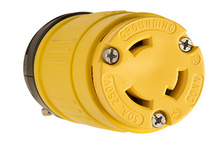 Rubber Dust-Tight Locking Connector, Yellow Rubber Dust-Tight Locking Connector, Yellow