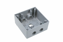 Weatherproof Two Gang Box, Gray Weatherproof Two Gang Box, Gray