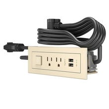 radiant® Furniture Power Center with Power Switch, 2 Outlets and USB - Light Almond radiant® Furniture Power Center with Power Switch, 2 Outlets and USB - Light Almond