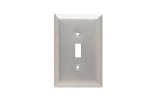 Jumbo 1-Gang 302/304 Stainless Steel Wall Plate, Toggle Switch Opening