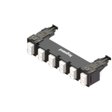 HDJ Series 6 MPO Fiber Adapter Panel, White