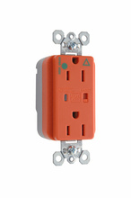 Discontinued - Discontinued - PlugTail® Hospital Grade Isolated Ground Surge Protective Duplex Receptacle, Orange