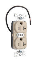 PlugTail® Tamper-Resistant Split Circuit Spec Grade Receptacle, 20A, 125V, Ivory