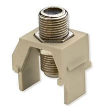 Non-Recessed Nickel F-Connector, Ivory