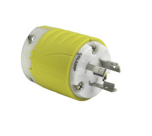 20A NEMA Plug L620 - Yellow Back, White Front Body, Corrosion-Resistant 20A NEMA Plug L620 - Yellow Back, White Front Body, Corrosion-Resistant