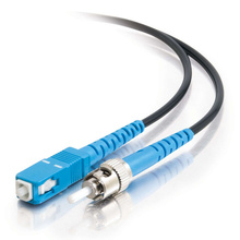 Discontinued - 6.6ft (2m) SC-ST 9/125 OS2 Simplex Single-Mode PVC Fiber Optic Cable - Black
