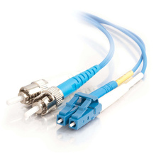 16.4ft (5m) LC-ST 9/125 OS2 Duplex Single-Mode PVC Fiber Optic Cable - Blue 16.4ft (5m) LC-ST 9/125 OS2 Duplex Single-Mode PVC Fiber Optic Cable - Blue