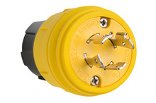 Turnlok® Watertight Locking Plug, 20A 3Φ480V, NEMA 4X/6P Rated, NEMA L16-20P Config, Yellow Turnlok® Watertight Locking Plug, 20A 3Φ480V, NEMA 4X/6P Rated, NEMA L16-20P Config, Yellow