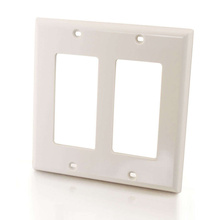 Decorative Two Cutout Double Gang Walls - White Decorative Two Cutout Double Gang Walls - White