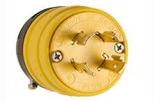 Rubber Dust-Tight Locking Plug, Yellow Rubber Dust-Tight Locking Plug, Yellow