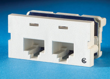 Series II, two-port Clarity 6,T568A/B, 180 degree, Fog White Series II, two-port Clarity 6,T568A/B, 180 degree, Fog White