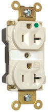 PlugTail® 20A 125V Extra Heavy Duty Hospital-Grade LED Illuminated Face Duplex Receptacle, White PlugTail® 20A 125V Extra Heavy Duty Hospital-Grade LED Illuminated Face Duplex Receptacle, White
