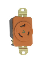 20A NEMA L820 Single Receptacle, Orange, Isolated Ground 20A NEMA L820 Single Receptacle, Orange, Isolated Ground