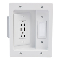 In Wall TV Connection Kit with USB White In Wall TV Connection Kit with USB White